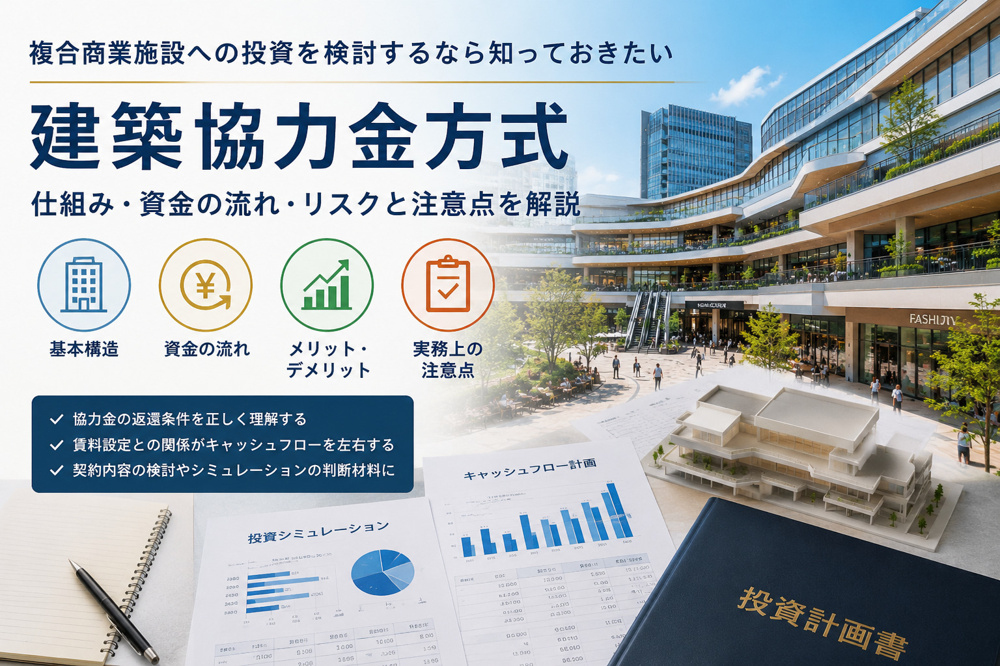 建築協力金方式とは？仕組みとリスクを複合商業施設投資で確認の画像