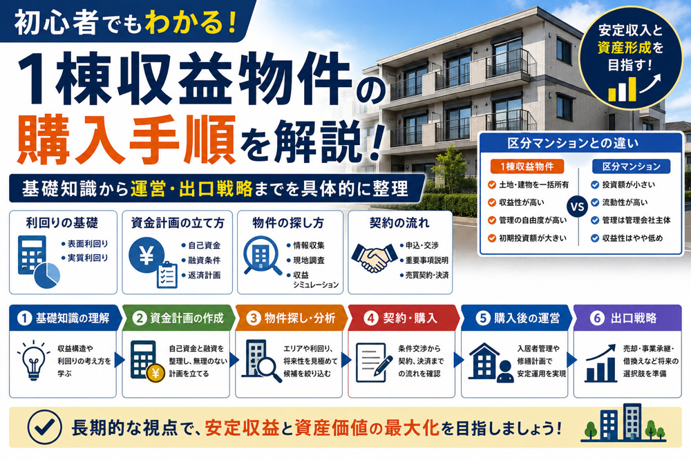 1棟収益物件の購入は難しい？初心者でも失敗しない手順を解説の画像