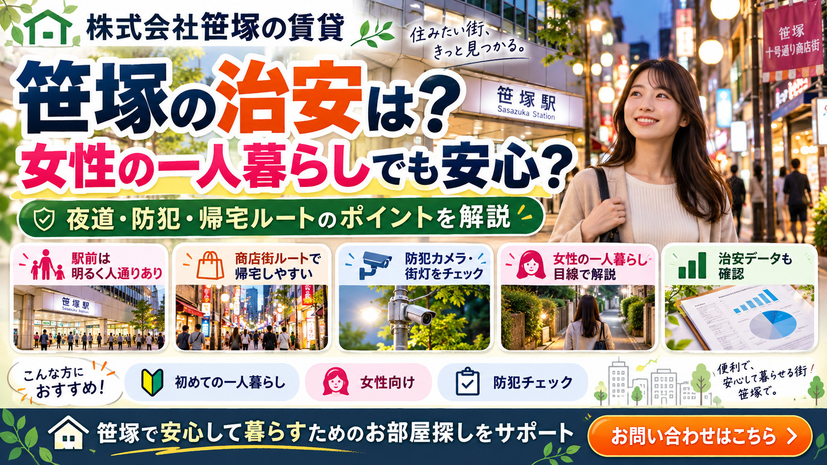 笹塚の治安は?一人暮らしや女性の夜道の安心ポイントを解説の画像
