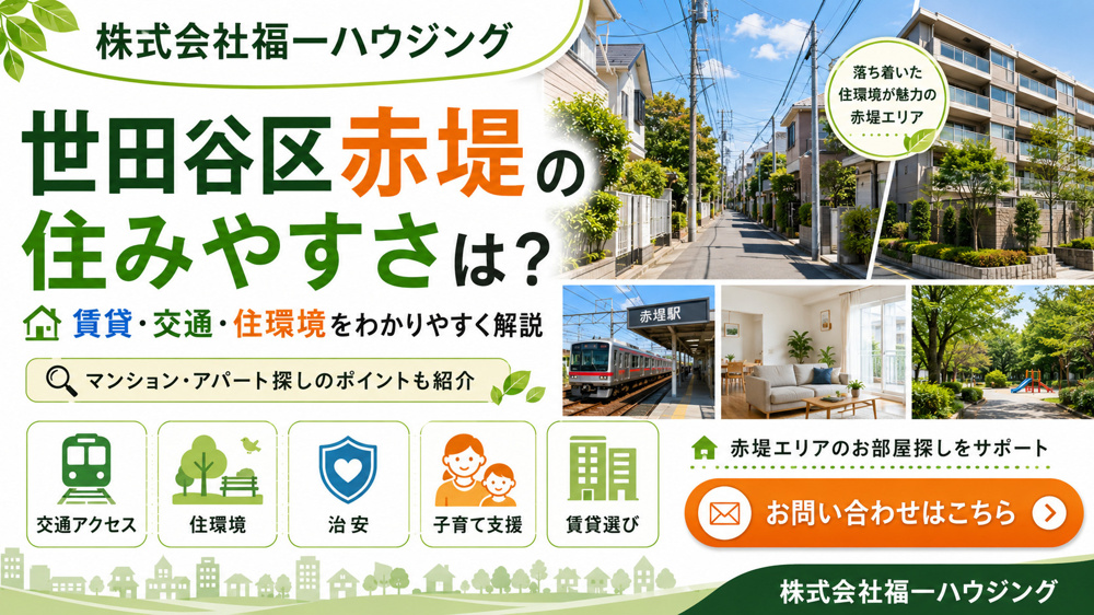 世田谷赤堤で暮らす魅力は？赤堤マンションや賃貸選びのポイントを解説の画像