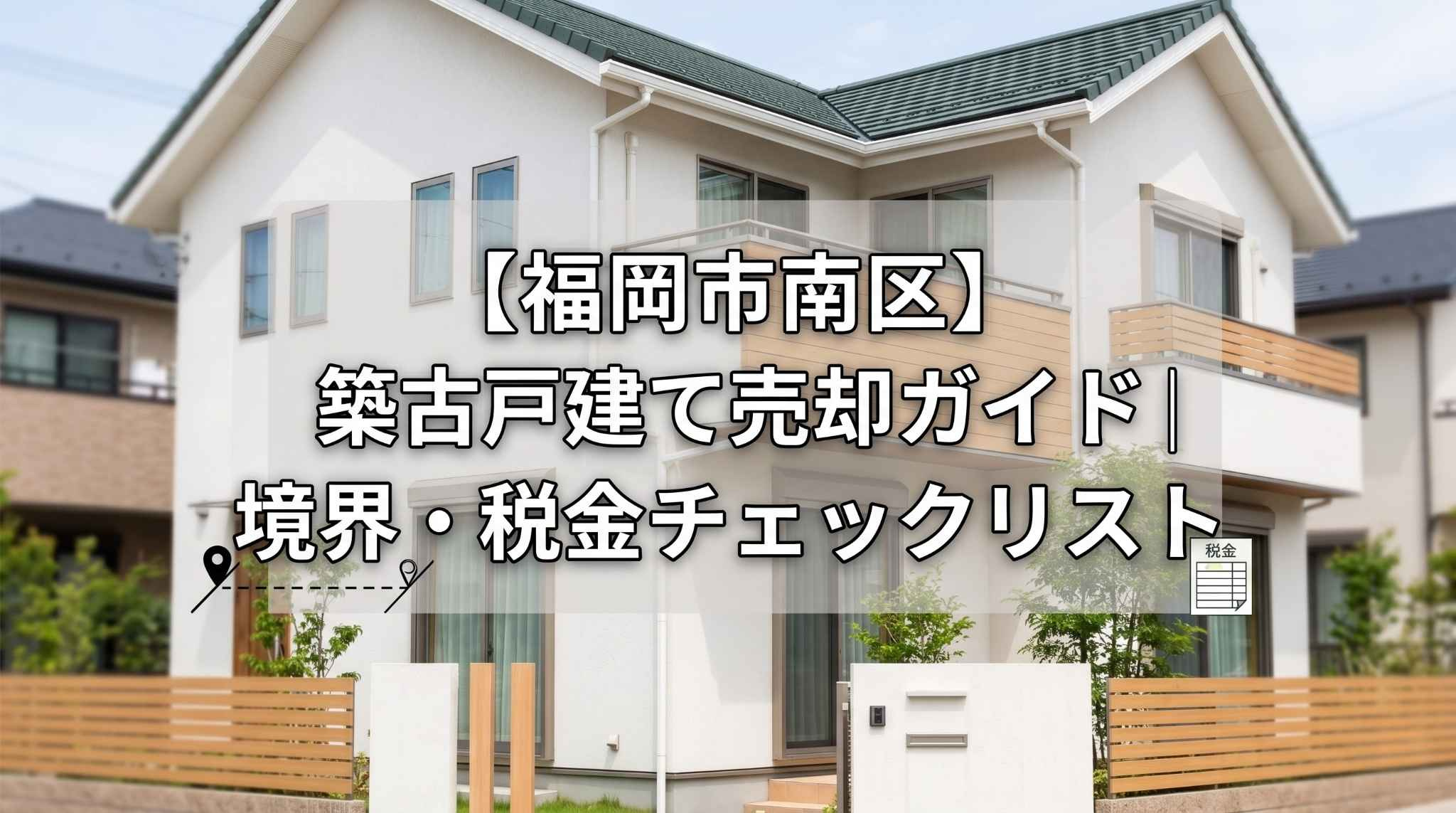【福岡市南区】築古戸建て売却ガイド｜境界確定と税金の完全網羅の画像
