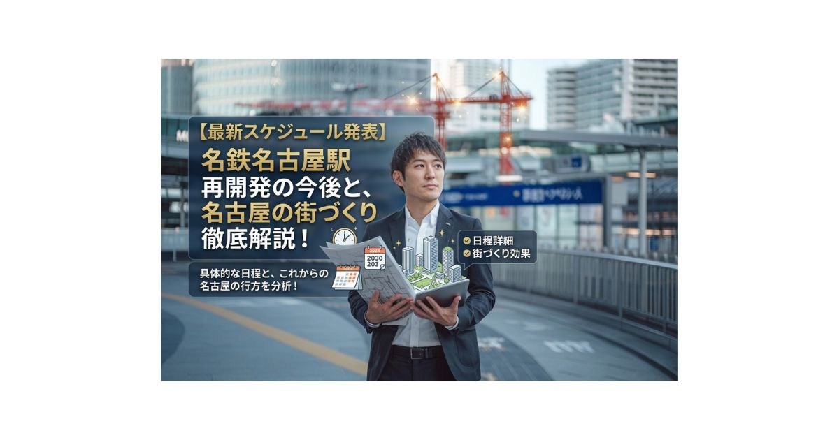 名鉄再開発の最新スケジュールは？今後の見通しと名古屋の街づくりを解説の画像