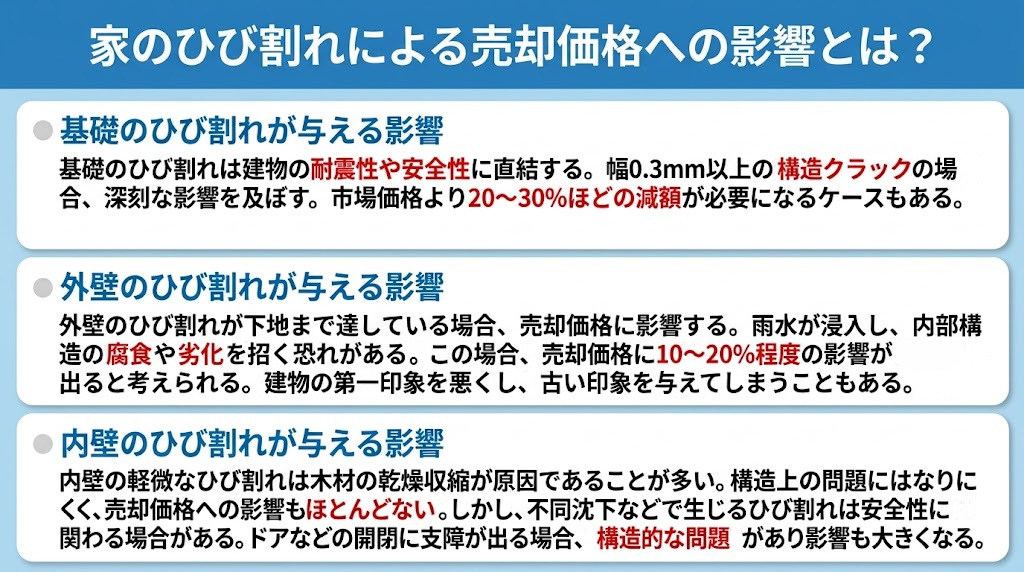 家のひび割れによる売却価格への影響とは？