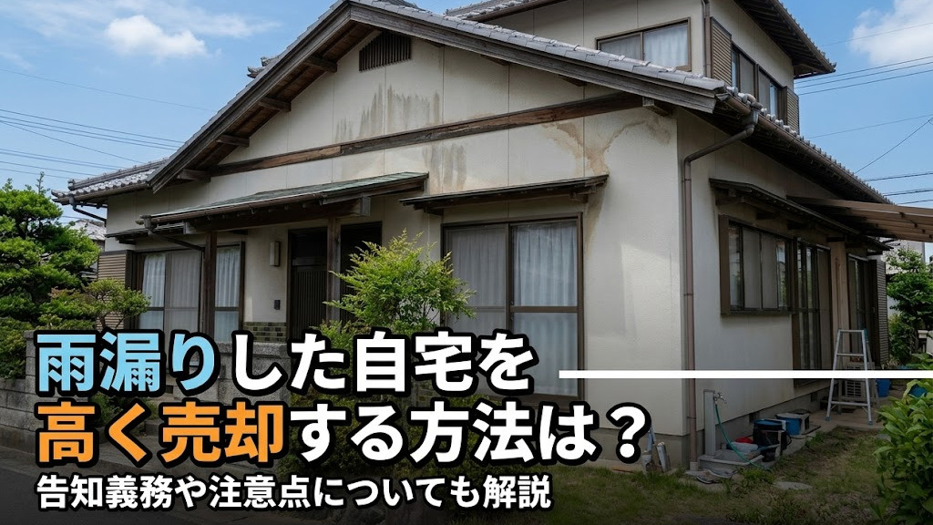 雨漏りした自宅を高く売却する方法は？告知義務や注意点についても解説の画像