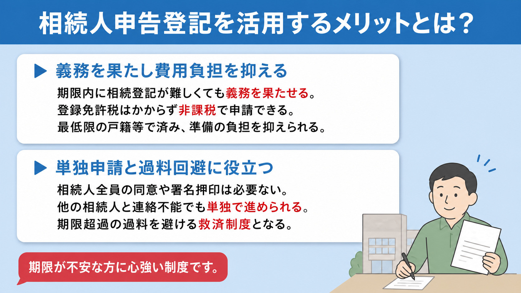 相続人申告登記を活用するメリットとは？