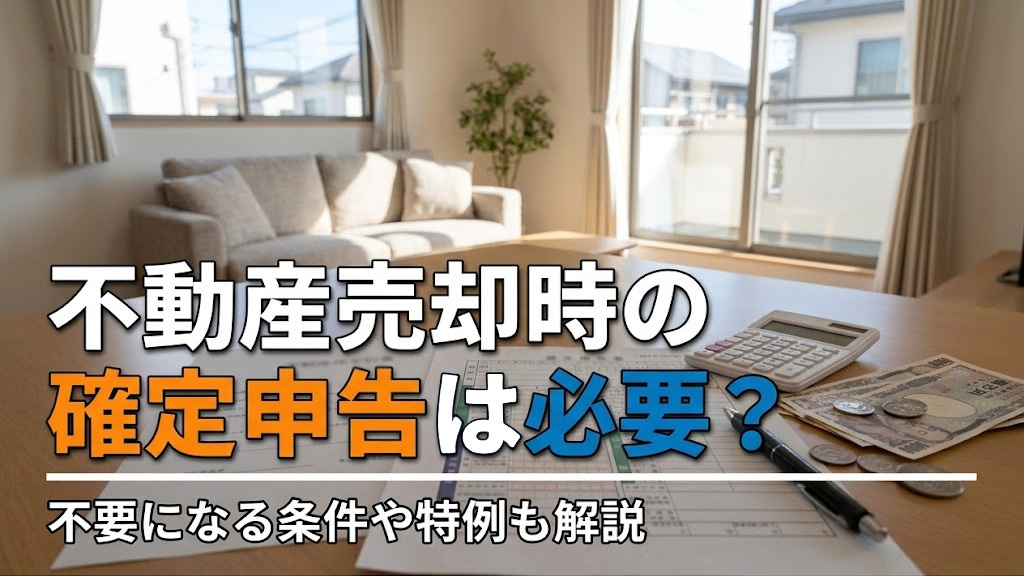 【6月4週目 編集中】不動産売却時の確定申告は必要？不要になる条件や特例も解説