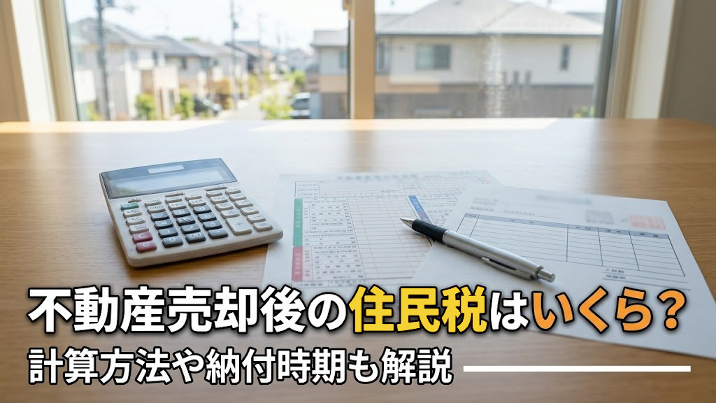 不動産売却後の住民税はいくら？計算方法や納付時期も解説の画像