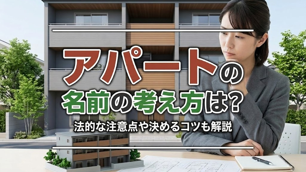 アパートの名前の考え方は？法的な注意点や決めるコツも解説の画像