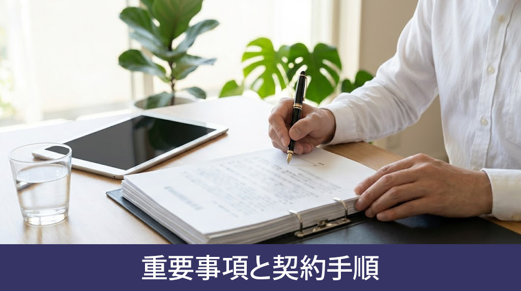 売買契約までに確認しておきたい重要事項と契約手順