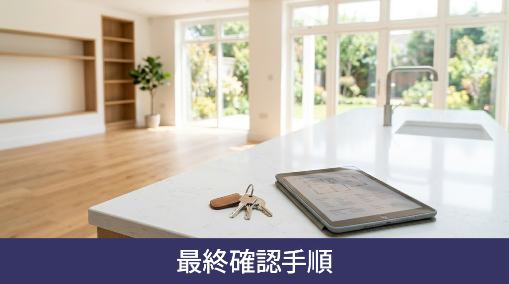 契約後から引渡しと入居までの最終確認手順