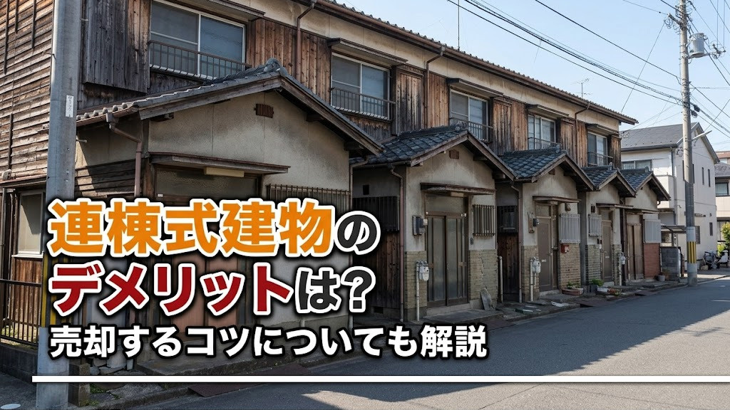 連棟式建物のデメリットは？売却するコツについても解説