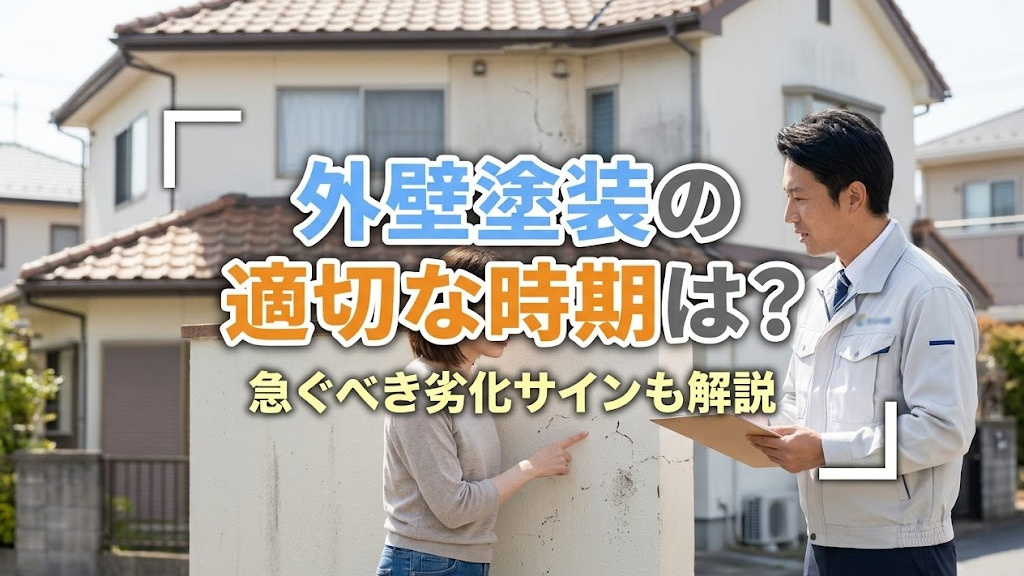 外壁塗装の適切な時期は？急ぐべき劣化サインも解説