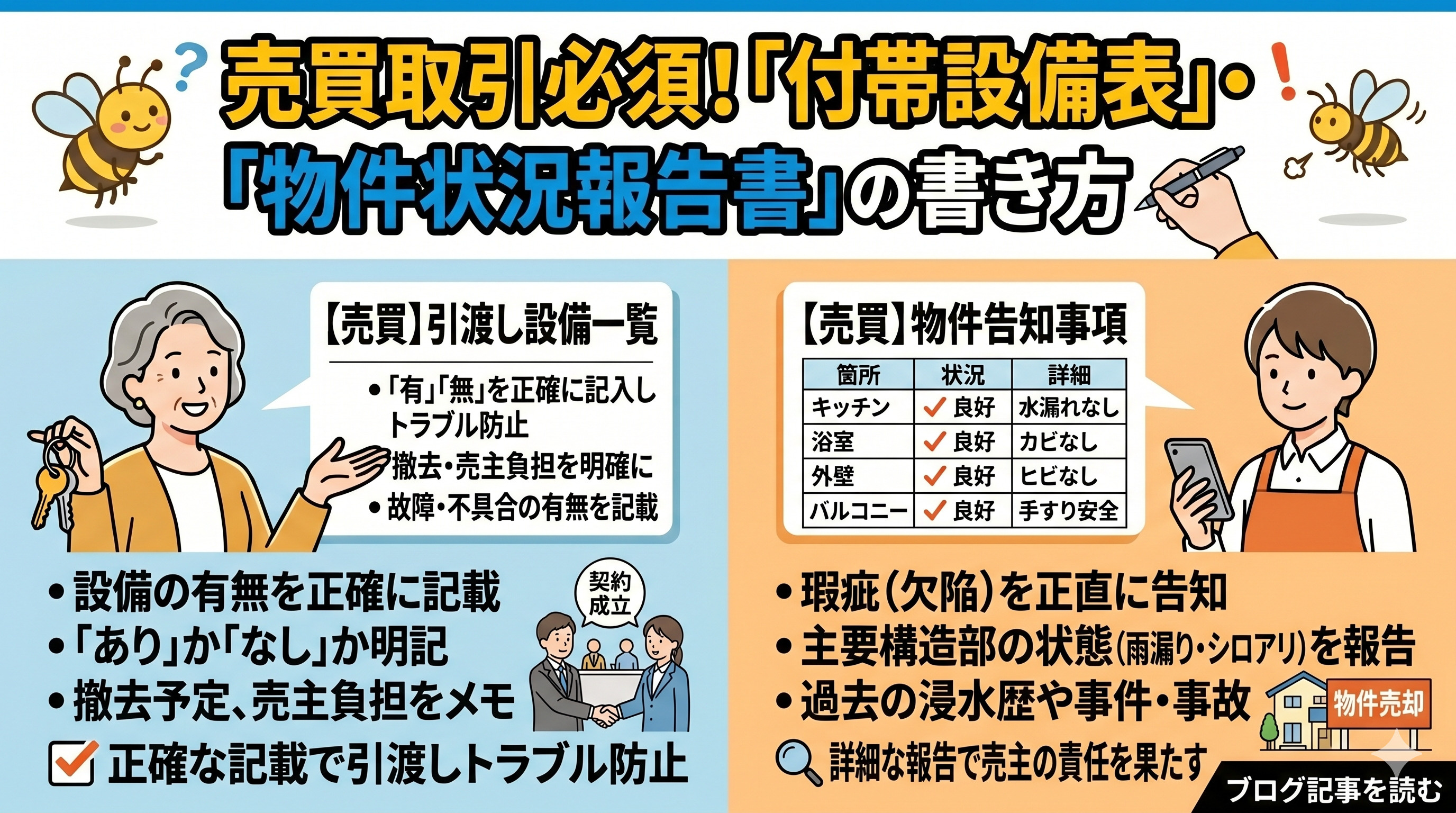 【不動産売却のトラブル回避】契約の命綱「物件状況確認書」と「付帯設備表」を徹底解説！の画像