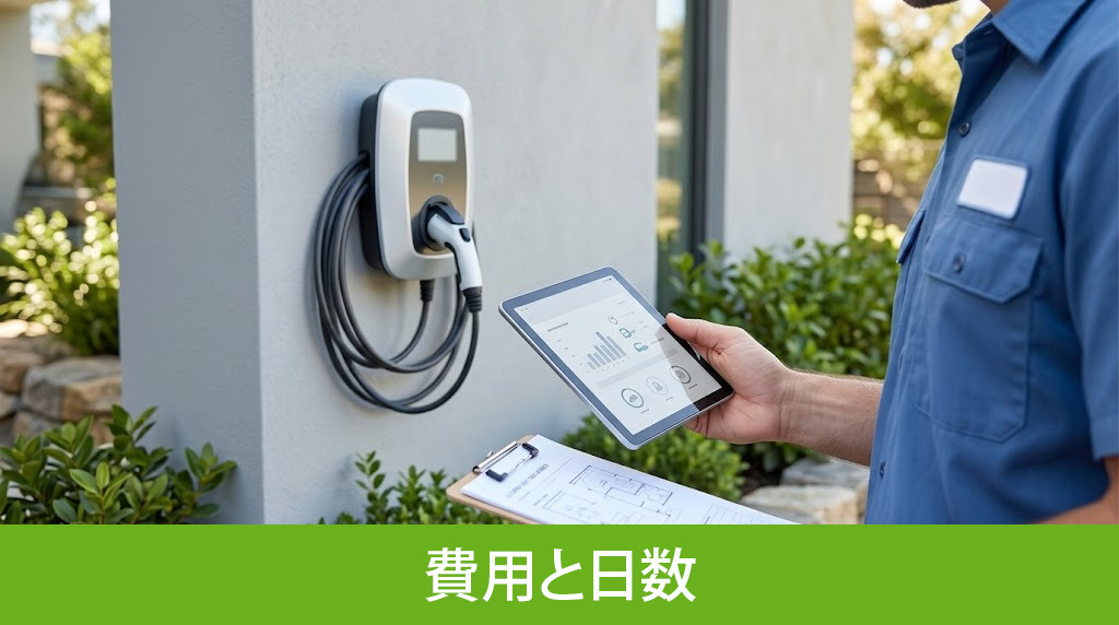 EV充電器の設置工事にかかる費用と日数