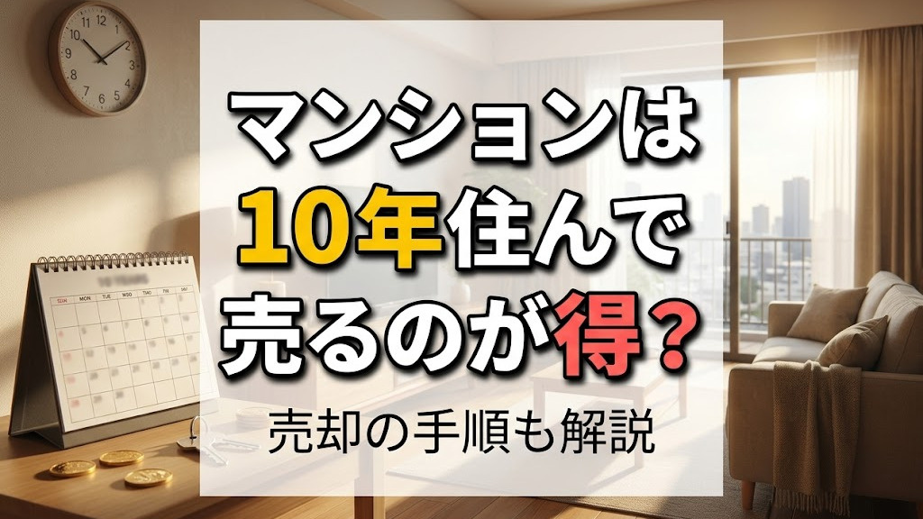 マンションは10年住んで売るのが得？売却の手順も解説