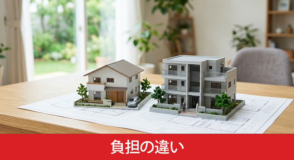 マンションと一戸建てにおける負担の違い