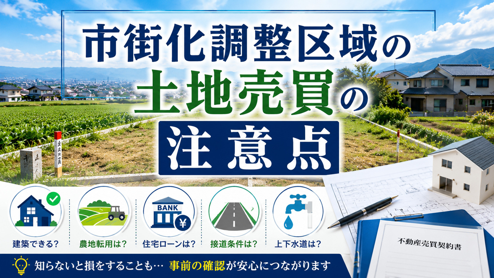市街化調整区域の土地売買の注意点とは?購入前に必ず確認したいポイントを解説の画像