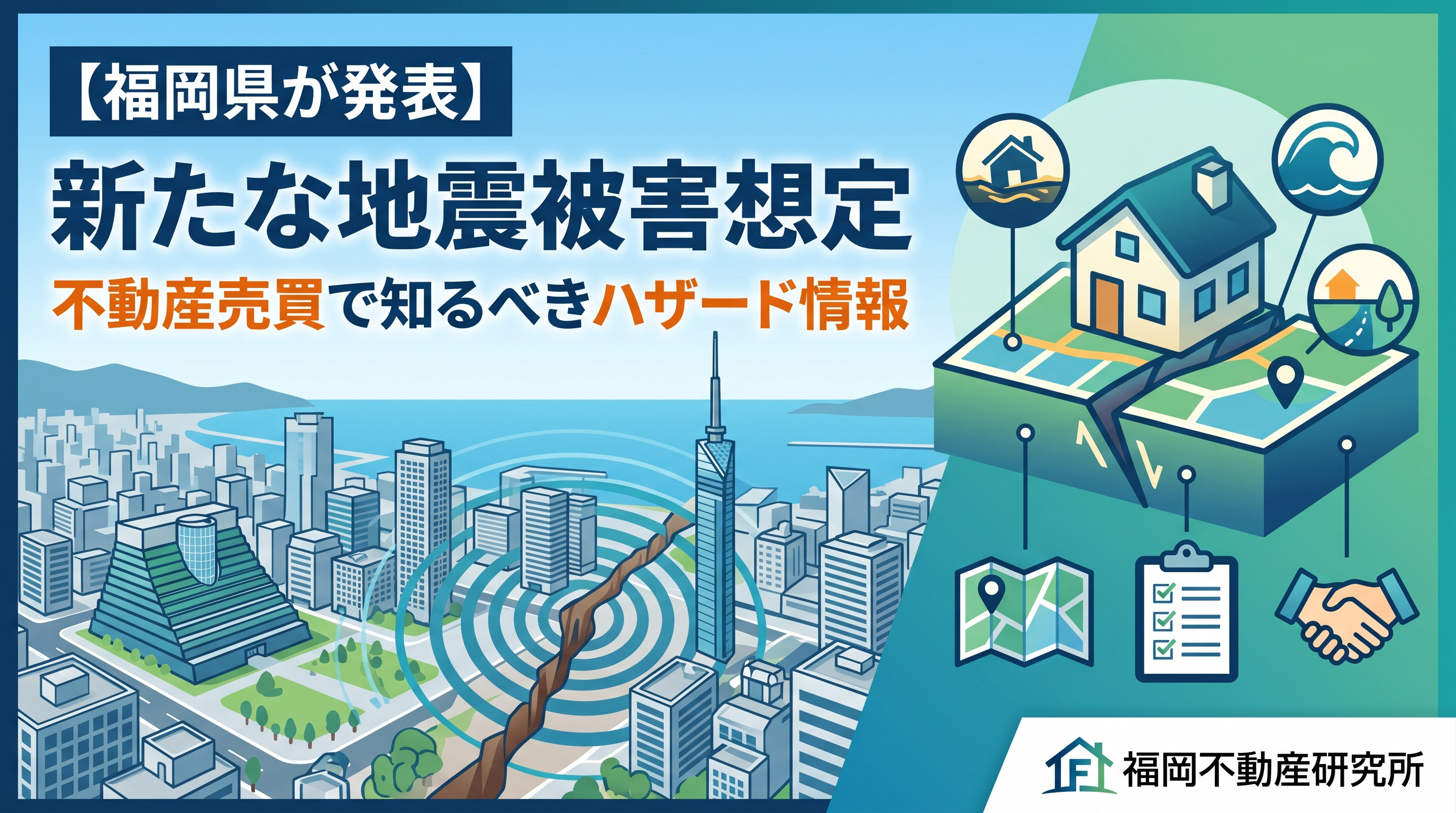 【福岡県が新たな地震被害想定を発表】福岡の不動産売買で知っておくべきハザード情報と注意点の画像