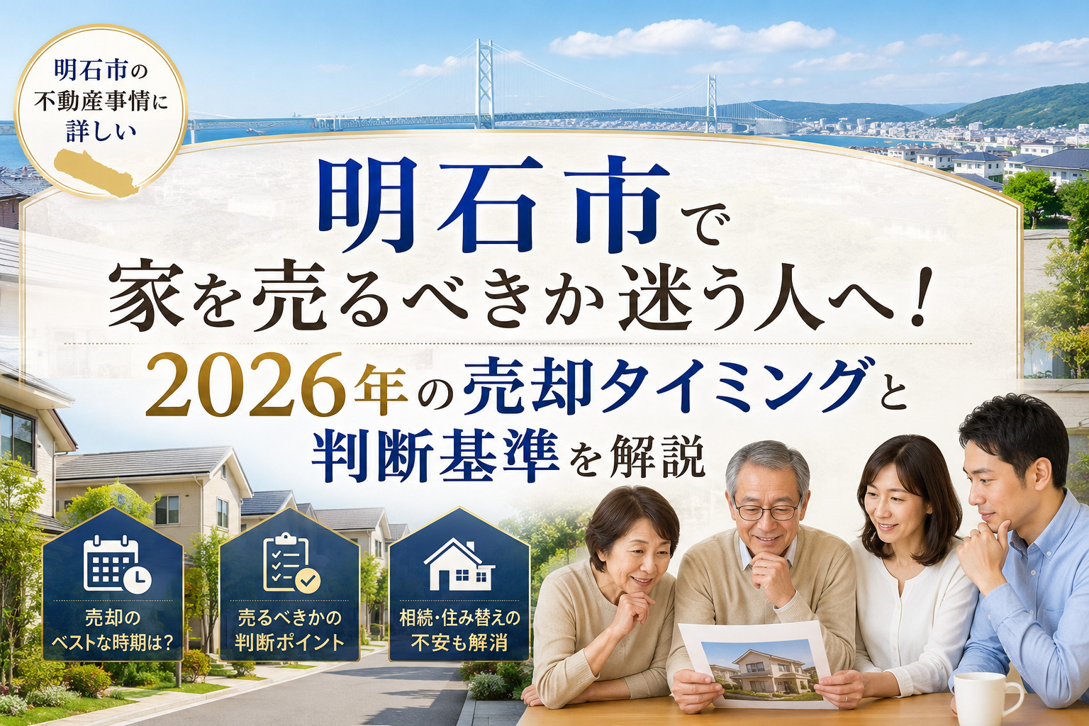 明石市で家を売るべきか迷う人へ！2026年の売却タイミングと判断基準を解説の画像