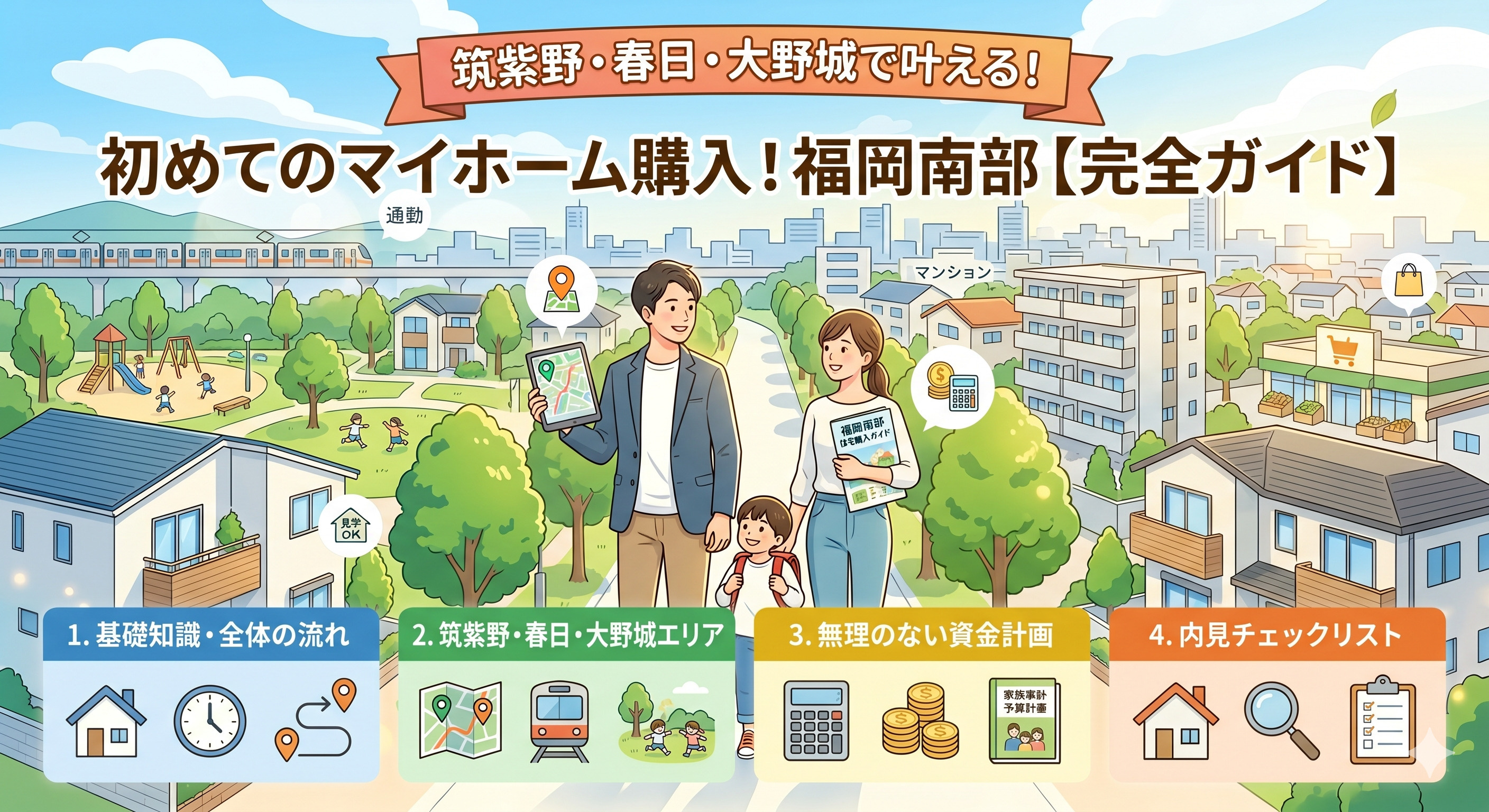 福岡南部で住宅購入を検討中?初心者向けに筑紫野春日大野城の選び方を解説の画像