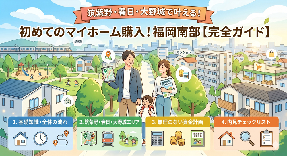 福岡南部で住宅購入を検討中？初心者向けに筑紫野春日大野城の選び方を解説の画像