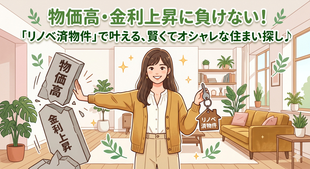 新築じゃなきゃダメ？物価高＆金利上昇時代を乗り切る「リノベ済物件」という選択の画像