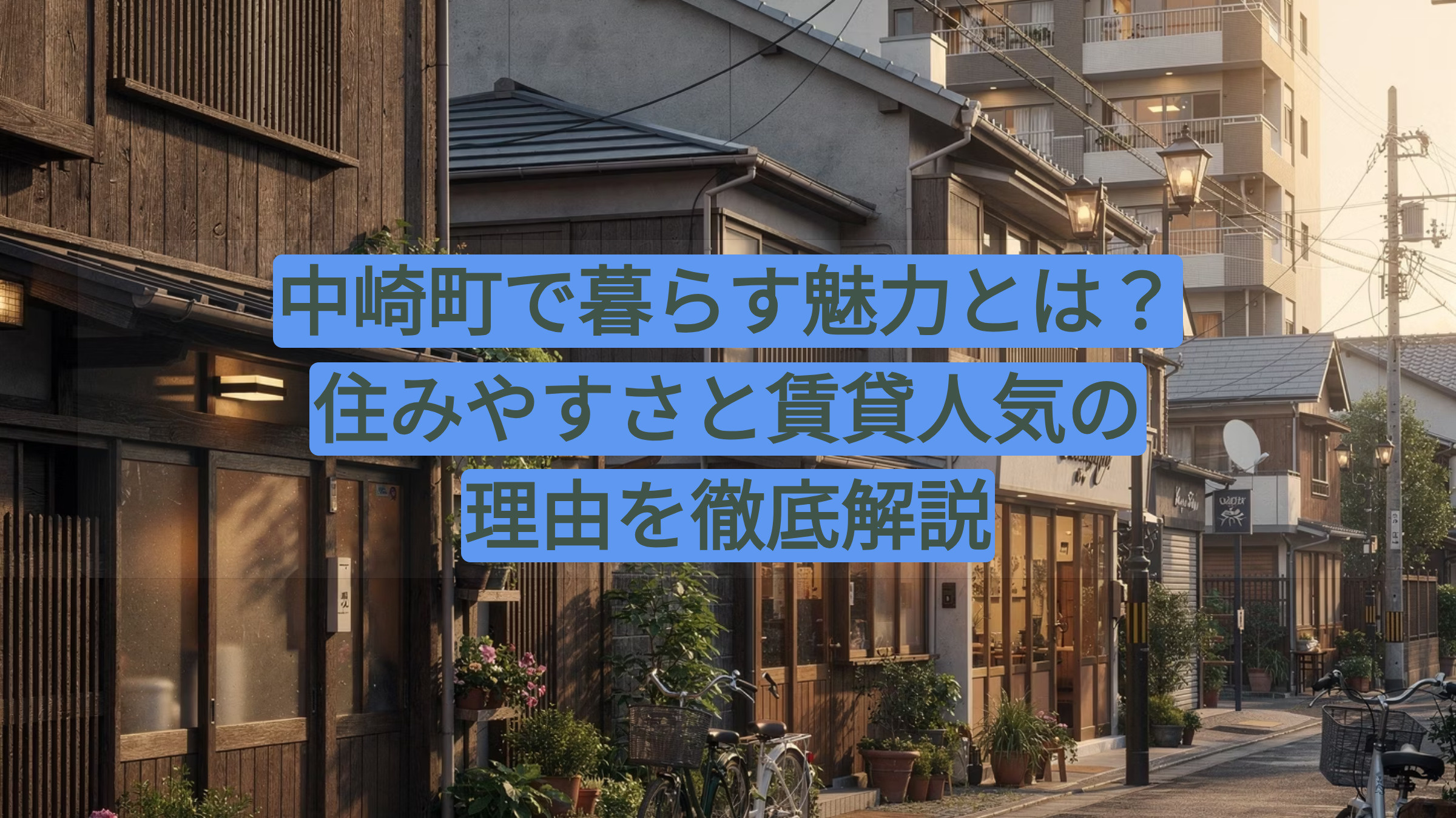 中崎町で暮らす魅力とは？住みやすさと賃貸人気の理由を徹底解説の画像