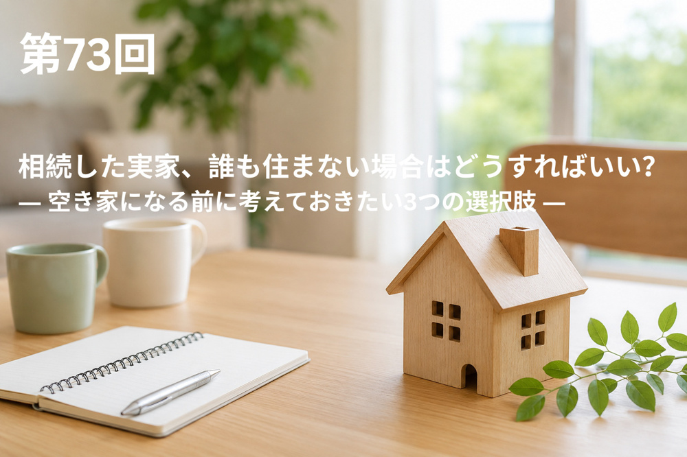 相続した実家、誰も住まない場合はどうすればいい？ ― 空き家になる前に考えておきたい3つの選択肢 ―の画像