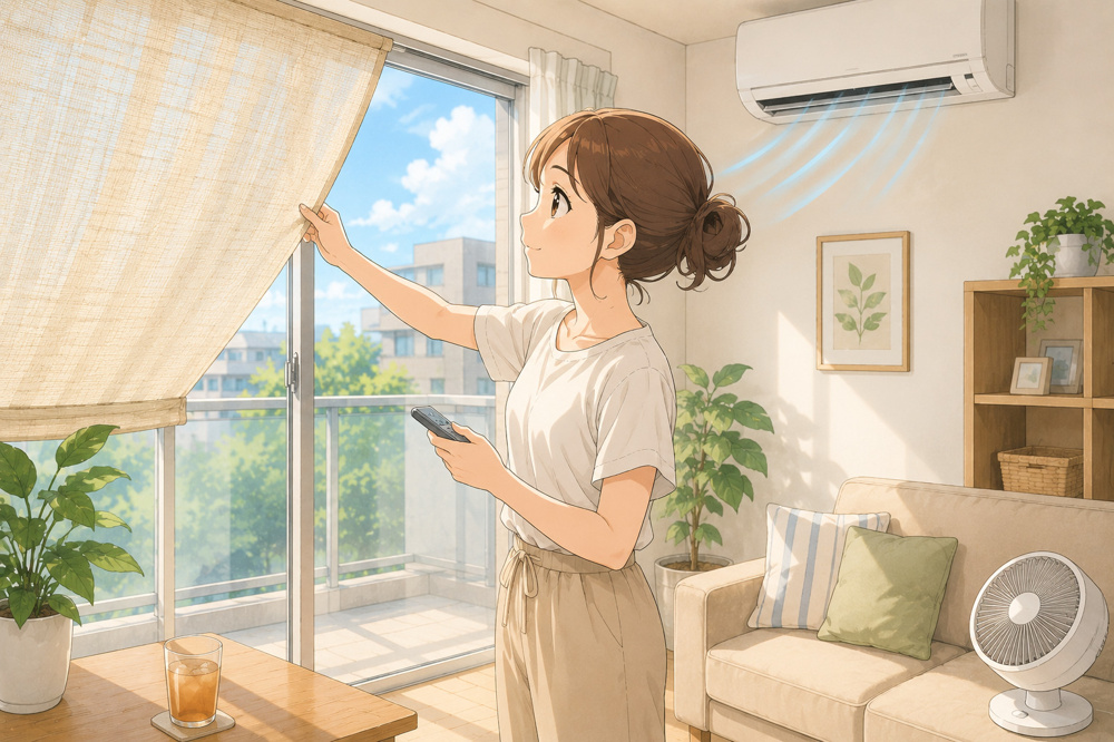 エアコン代を節約したい方へ｜賃貸住宅でできる夏の暑さ対策の画像