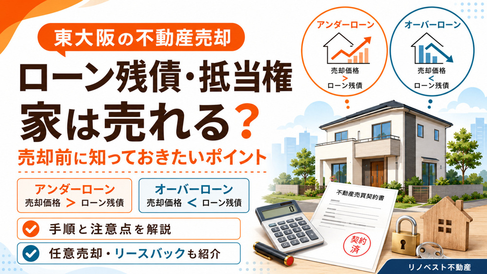 住宅ローン残債があっても売却可能｜抵当権・東大阪市の解説の画像