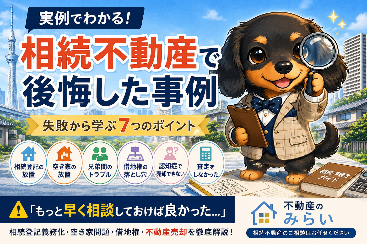 相続不動産で後悔した事例 「もっと早く相談すれば良かった」とならないための完全ガイドの画像