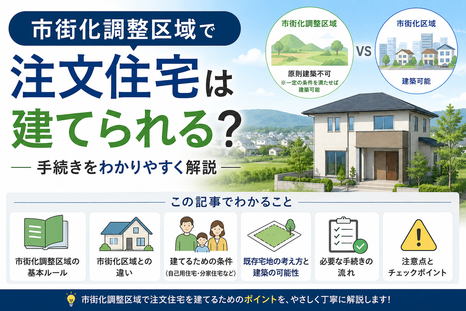 市街化調整区域で注文住宅は建てられる？手続きをわかりやすく解説の画像