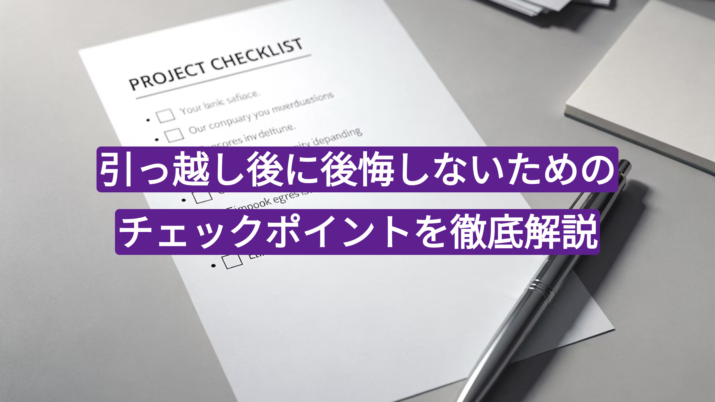 【天満 賃貸】引っ越し後に後悔しないためのチェックポイントを徹底解説の画像
