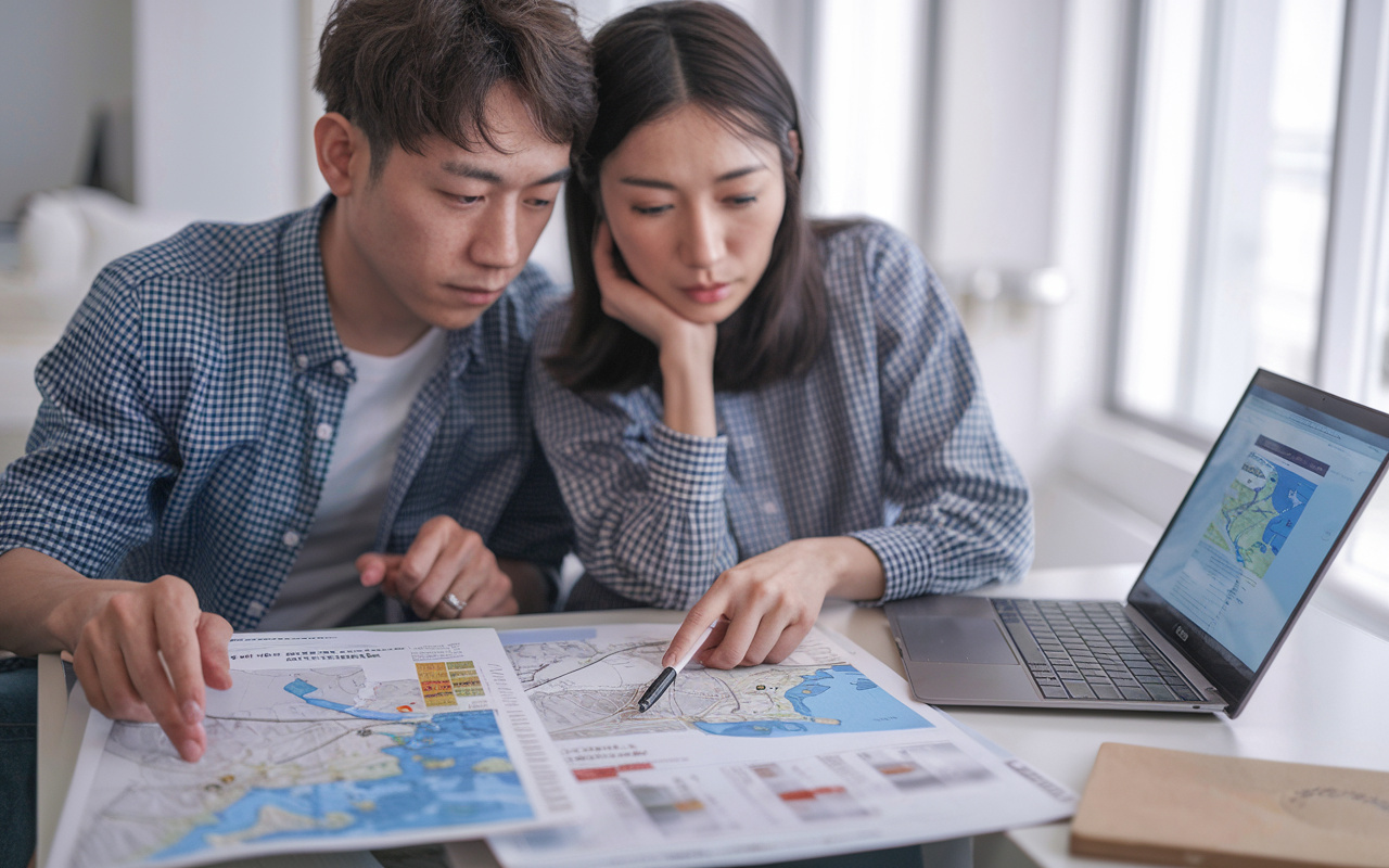 賃貸選びで失敗しないためのハザードマップ活用術！災害リスクのチェックポイントを分かりやすく解説の画像