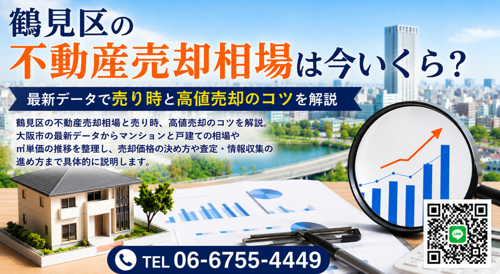 大阪市鶴見区の不動産売却相場は今いくら？最新データで売り時と高値売却のコツを解説の画像