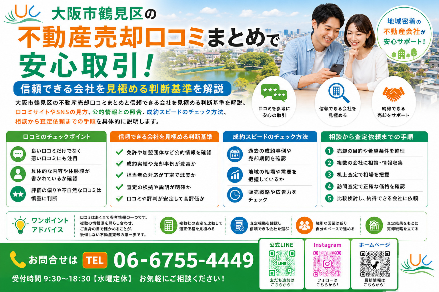 大阪市鶴見区の不動産売却口コミまとめで安心取引！信頼できる会社を見極める判断基準を解説の画像