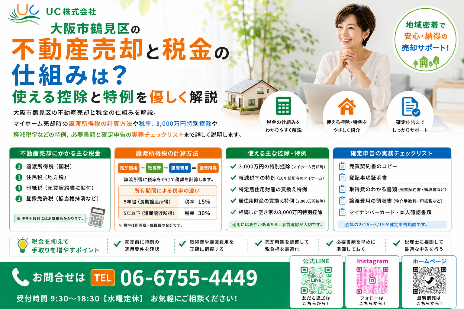 大阪市鶴見区の不動産売却と税金の仕組みは？使える控除と特例を優しく解説の画像