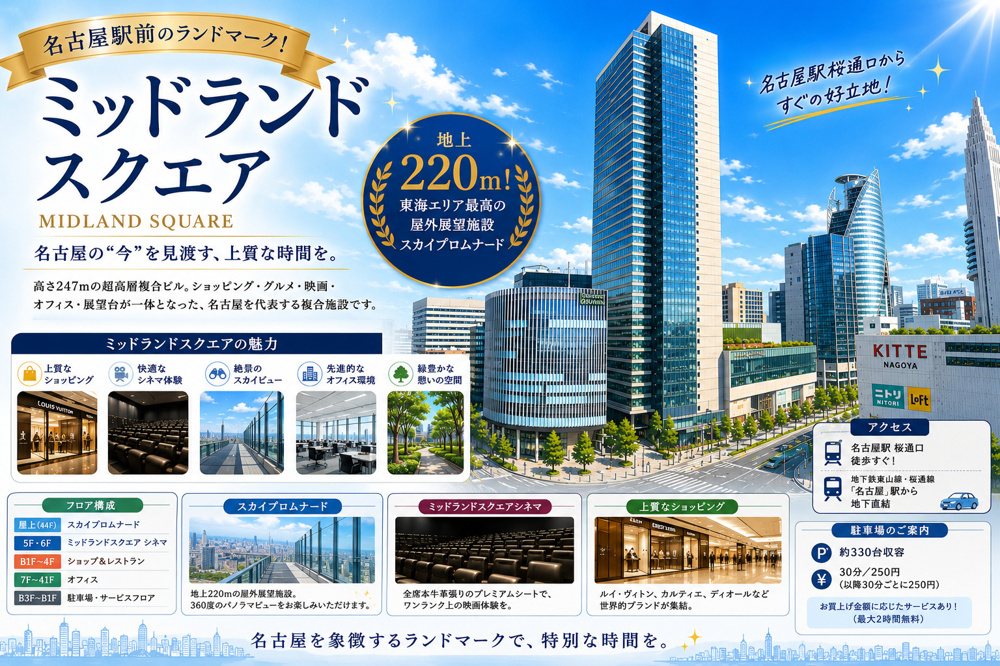 名古屋のランドマーク紹介「ミッドランドスクエア」の画像
