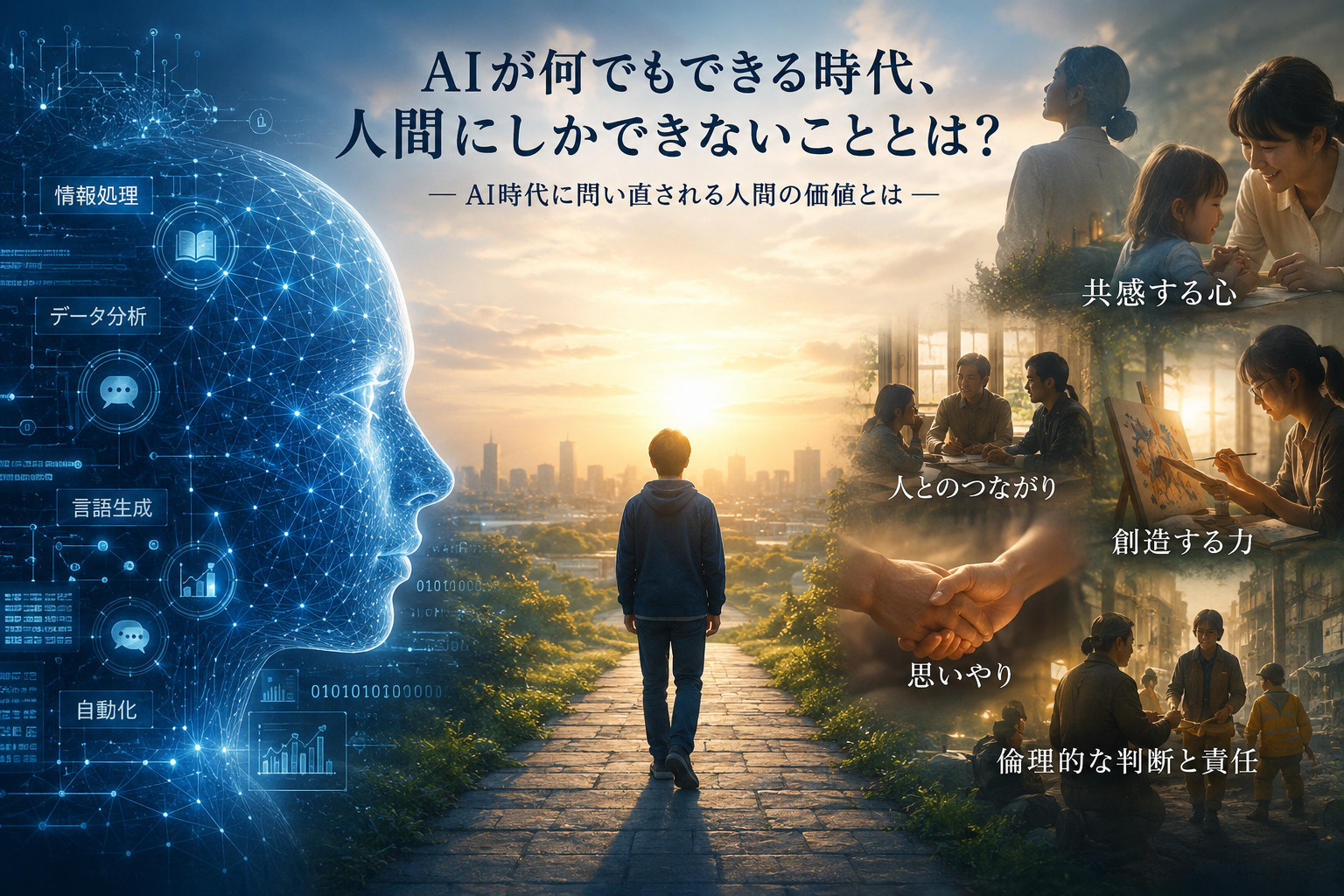 AIに問いかけてみた　 AIが何でもできる時代、人間にしかできないこととは？ ― AI時代に問い直される人間の価値とは ―の画像