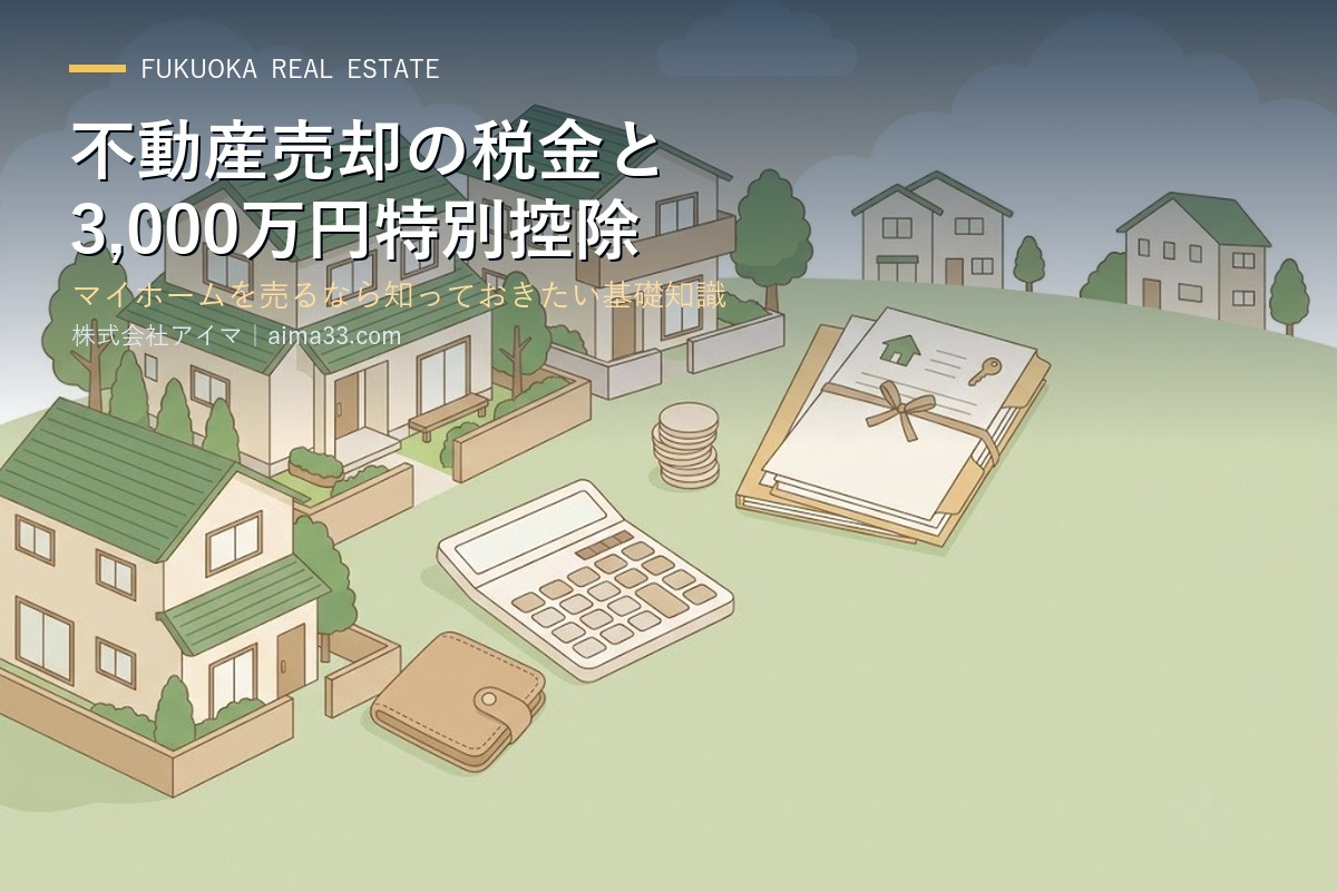 【保存版】不動産売却の税金と3,000万円特別控除|福岡で損しない売り方の画像