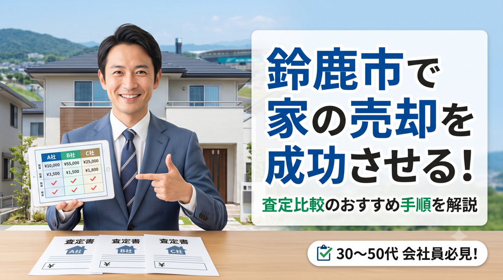 鈴鹿市で家の売却を成功させるには？査定比較のおすすめ手順を解説の画像