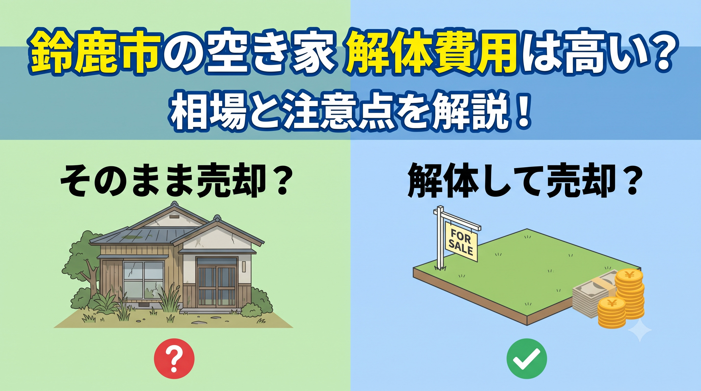 鈴鹿市の空き家解体費用は高い?相場と売却前に知るべき注意点の画像