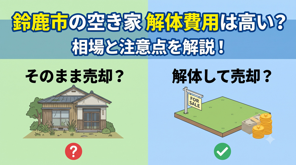 鈴鹿市の空き家解体費用は高い？相場と売却前に知るべき注意点の画像