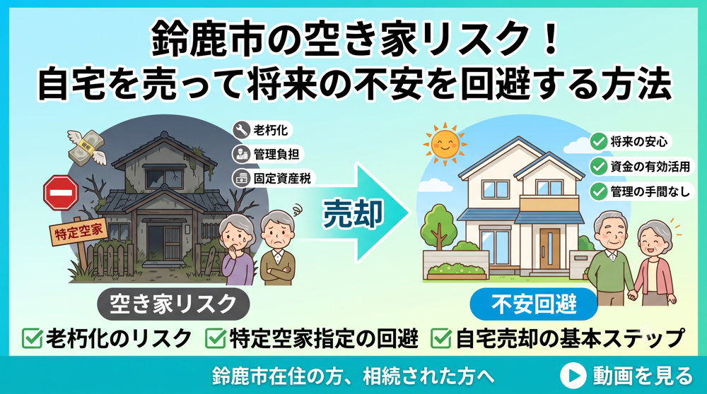 鈴鹿市の空き家リスクとは？自宅を売ることで将来の不安を回避する方法の画像