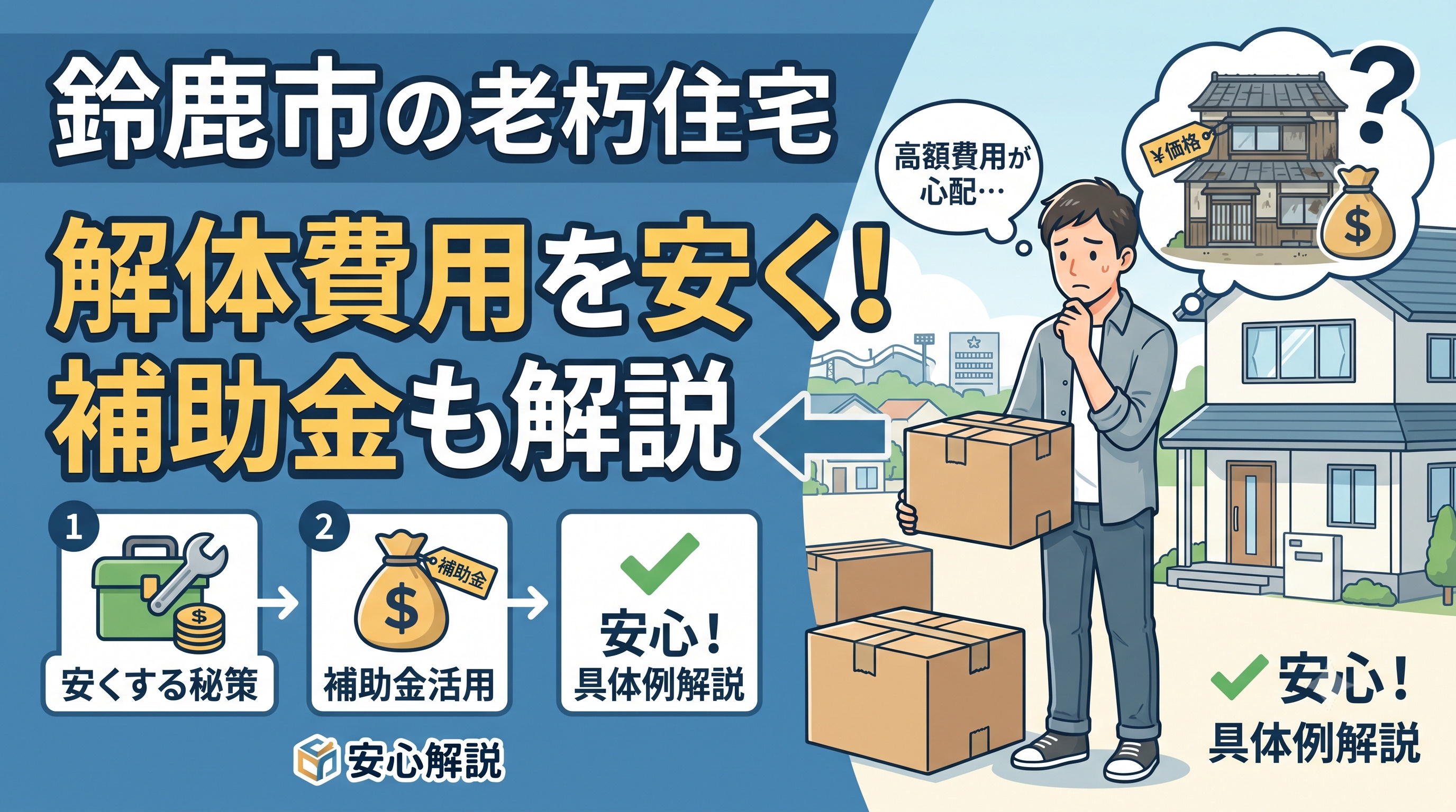 鈴鹿市の老朽住宅解体費用は高い？安くするコツと補助金活用術の画像