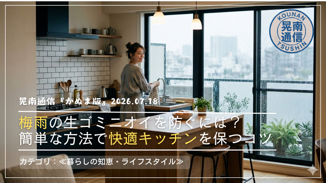 梅雨の生ゴミニオイを防ぐには？簡単な方法で快適キッチンを保つコツの画像