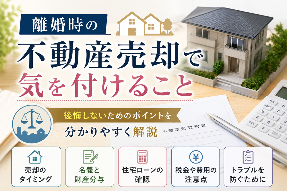 離婚時の不動産売却で気を付けること｜後悔しないためのポイントを分かりやすく解説の画像