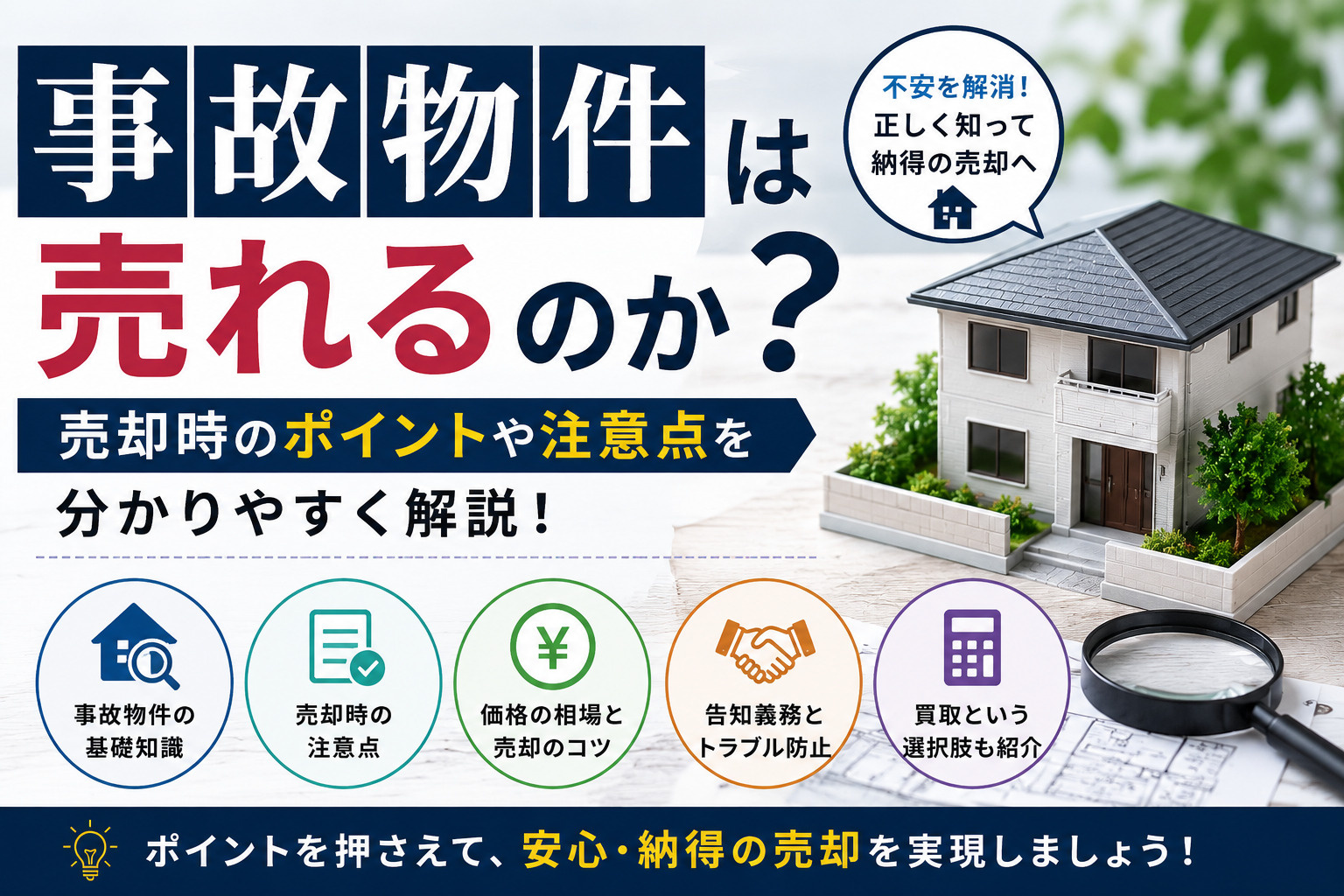 事故物件は売れるのか?売却時のポイントや注意点を分かりやすく解説!の画像