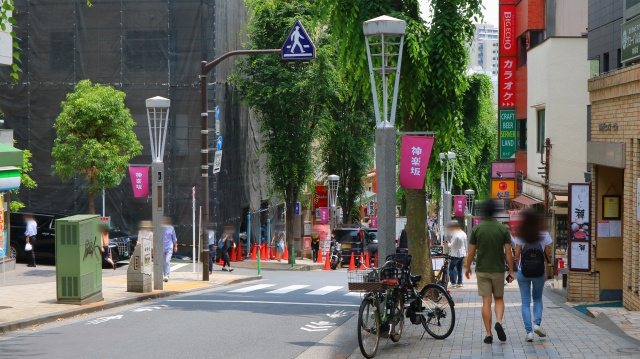 神楽坂駅の風景