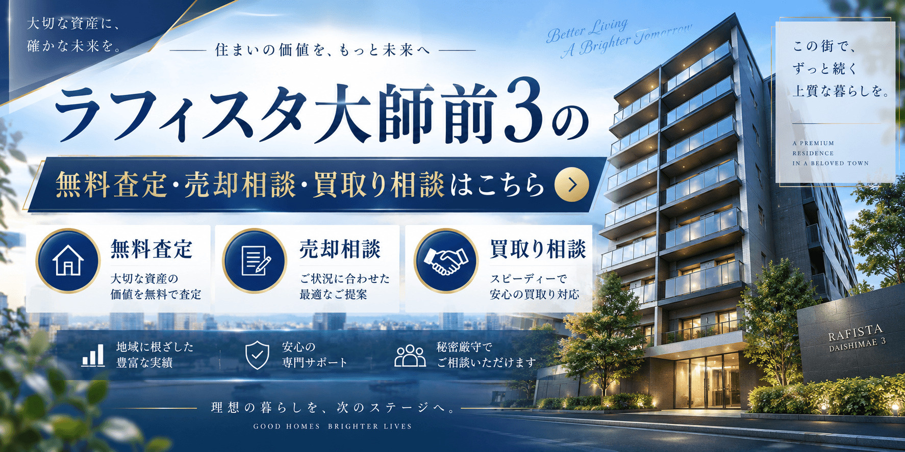 ラフィスタ大師前3の売却査定｜大師前・江北エリアの投資用マンションを高く売る・買取り相談ならドリームオン不動産の画像